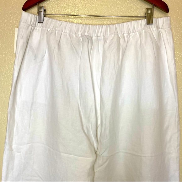 Eileen Fisher Tencel & Linen Slub Straight Pants L - Picture 9 of 11